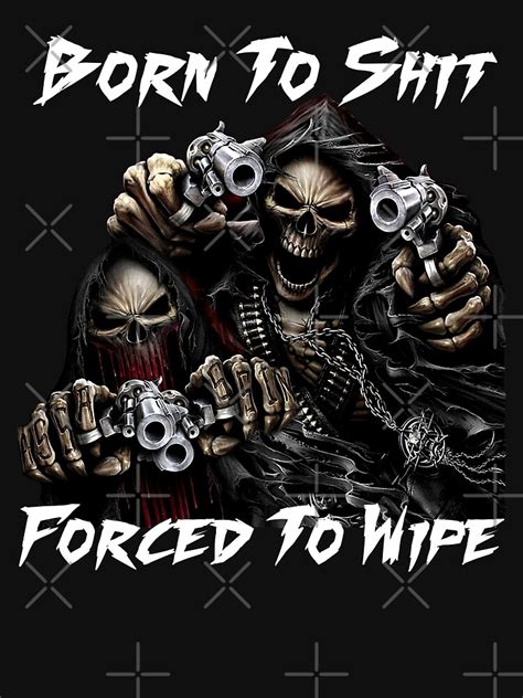 forced to wipe meme|badass skeleton meme with guns.